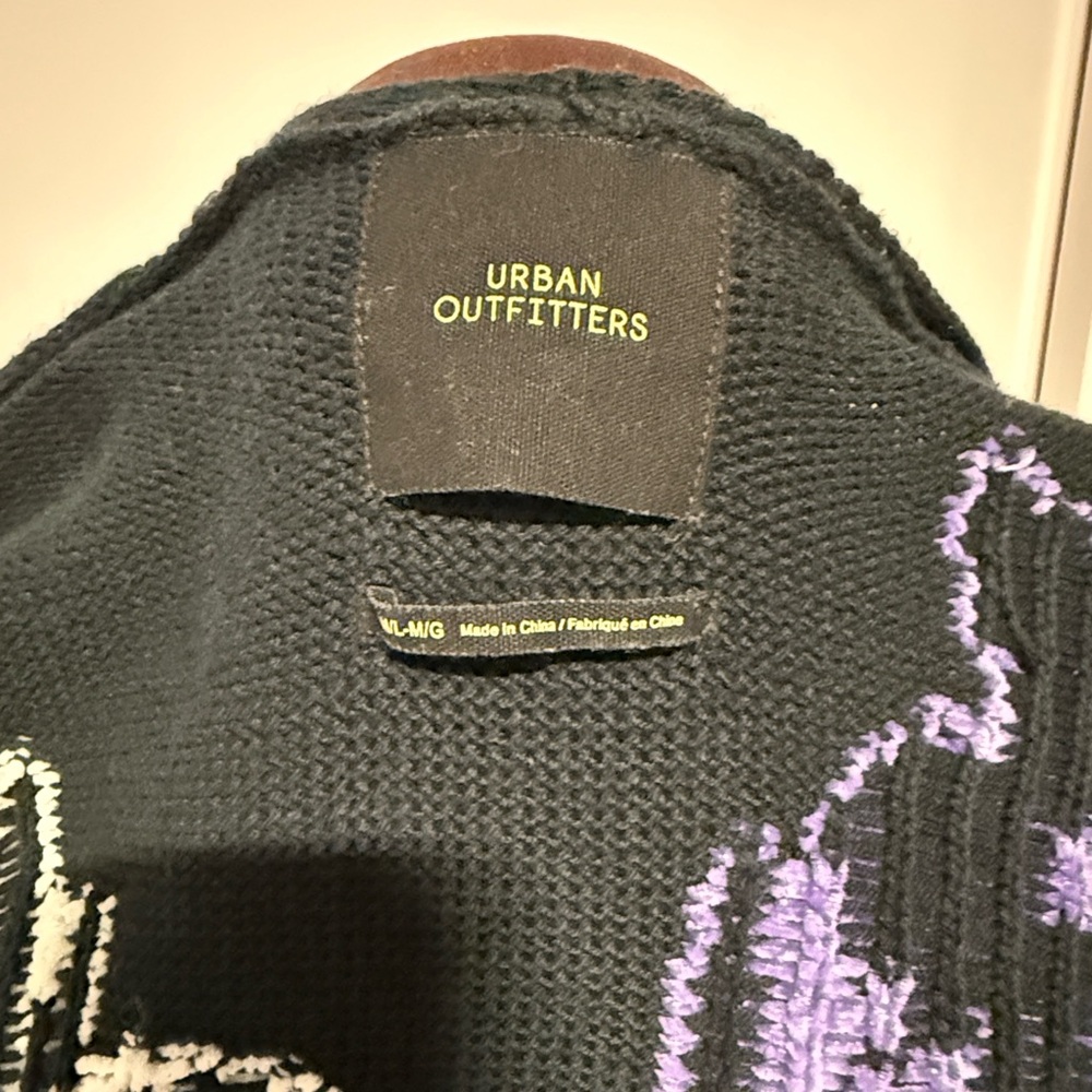Urban Outfitters Longline Floral Chenille Cardigan Size M/L - Picture 9 of 10